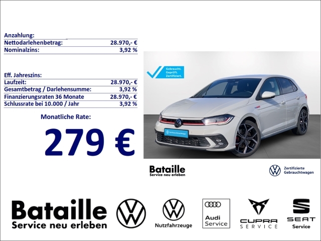 Polo GTI 2.0 TSI Navi Kam. *279,- ohne Anzahlung