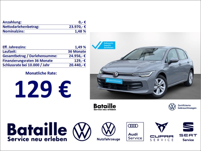 Golf VIII 1.5 TSI Life StandHZG AHK Kamera SHZ
