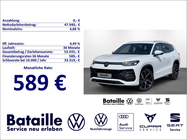 Tayron 2.0 TDI R-Line DSG 7-Sitze AHK Kamera ACC
