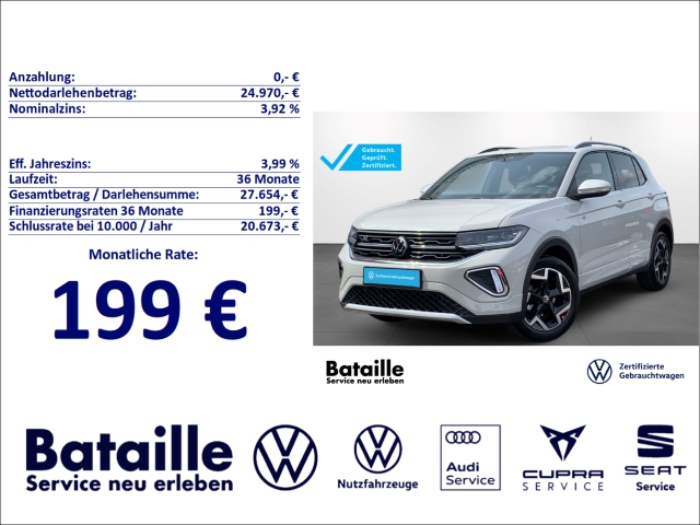 T-Cross 1.0 TSI R-Line Navi Kamera SHZ Matrix