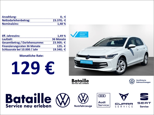 Golf VIII 1.5 TSI Life AHK Navi ACC SHZ GJR