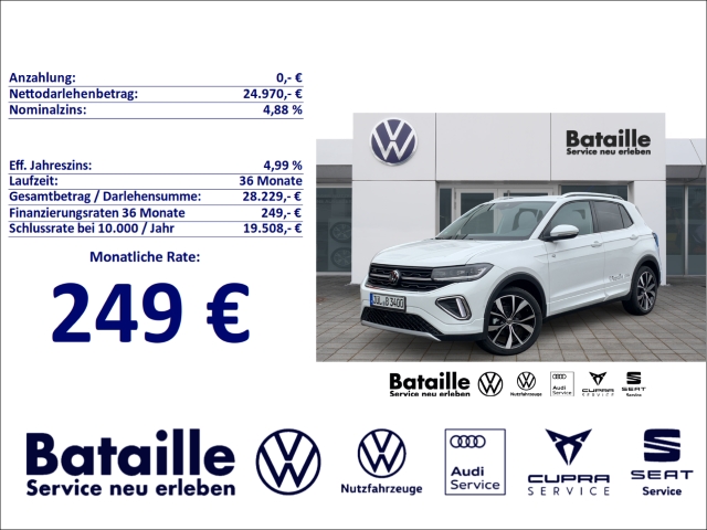T-Cross 1.0 TSI R-Line DSG AHK Navi LED Kam.