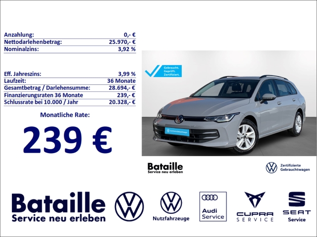 Golf Variant VIII 1.5 TSI Life AHK Navi Kamera